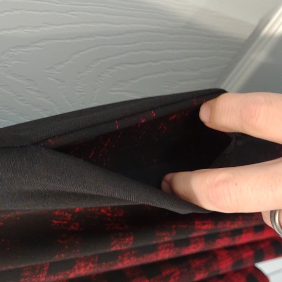 Lularoe Nicole Dress Size 2XL Black with Buffalo plaid Pockets - Picture 4 of 7